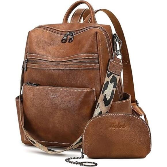 Leather Backpack Purse for Women Designer Ladies Shoulder Bag Fashion Faux Bag main image 6
